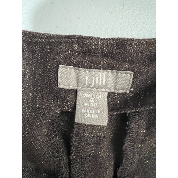 J Jill Women's Stretch Brown Trousers Dress Pants Polyester Rayon Size 2 Petite - Picture 3 of 10